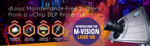 M-Vision Laser 18K – мощный 1-чиповый DLP проектор с яркостью 18 000 лм 